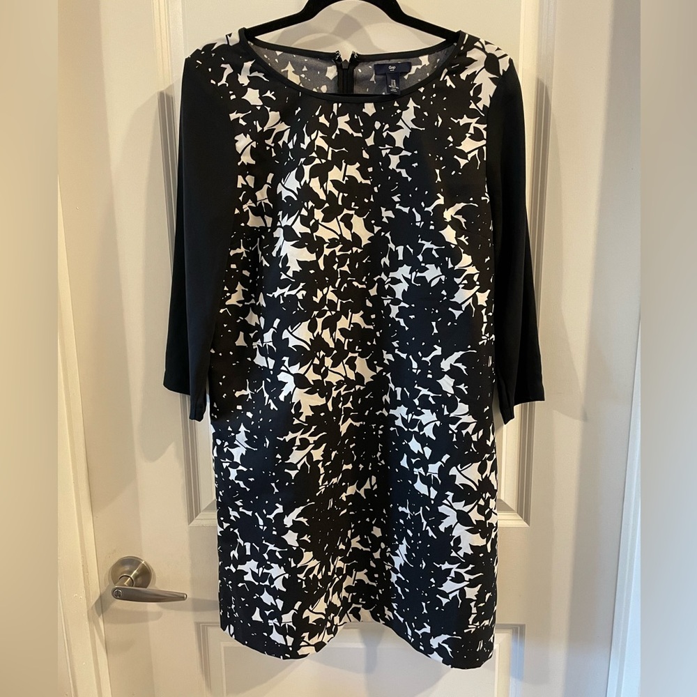Black and white floral dress